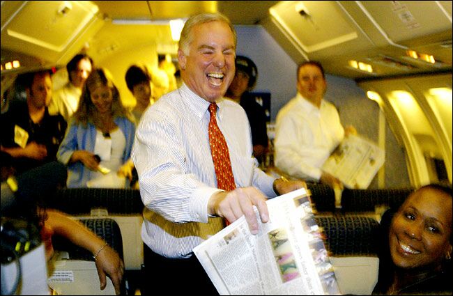 See me R of H.Dean in this NYtimes pic on the campaign plane?