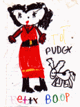 This is Betty Boop..I drew this when I was 5 1/2 for a gift.