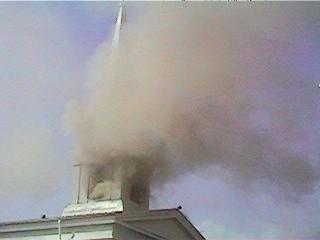 Lexington Virginia church burning down