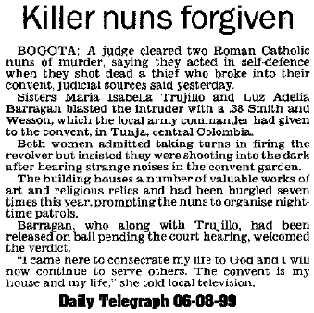 More nuns? less crime!
