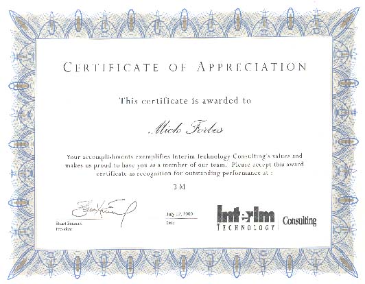Interim Appreciation Award