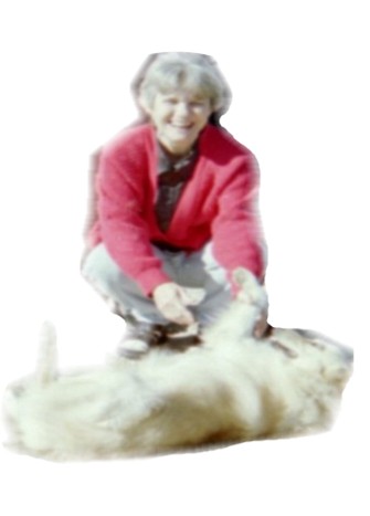 Sandra with her dog Prince in 2005