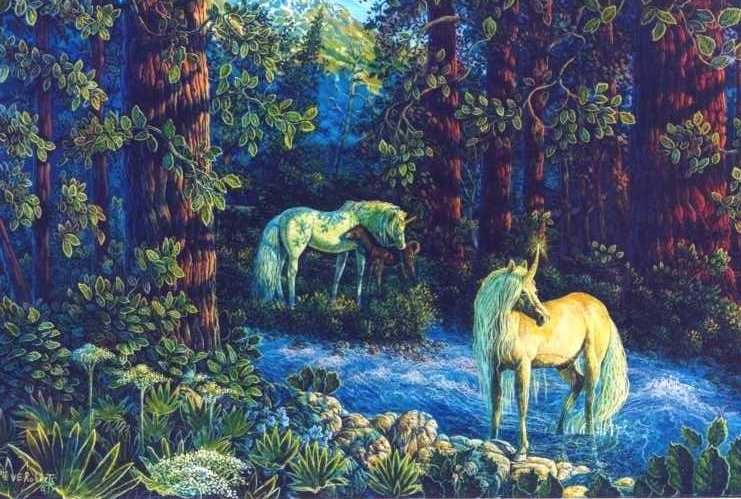 in the forest, artist unknown 