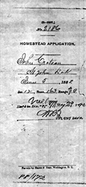 1888 Homestead Application 