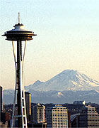 the space needle sewing the sky