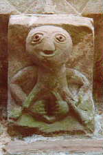 sheela-na-gig sculpture from the book cover