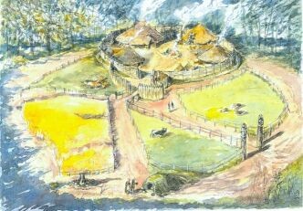Cinderbury village by an artist