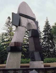 the mysterious Hadzi sculpture in front of Carleton's library, many legends abound it.