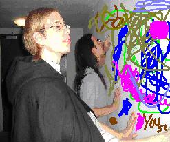 Examining the graffitti