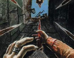 The view of a hapless victim looking up who'd fallen into a spiked pit 