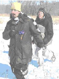 This is actually filmed by the Cannon River, but the flood plain below Olaf is actually quite similiar.  At the general area where they would have stopped sledding, is but a short hop to The Center of the Universe, used by the Olaf pagan group for services in the 1990s. 