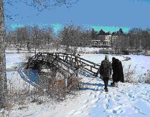 The graceful bridges to the islands at Carleton's lower Lyman lake were hand built in the 1950s