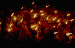  angry mob with torches, best avoided on night walks by sensible Druids  