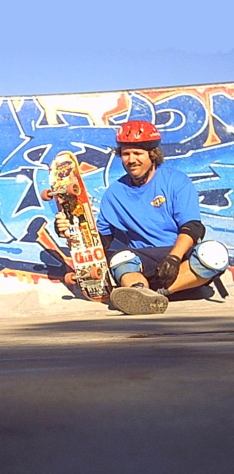 Here I am having a skate break.