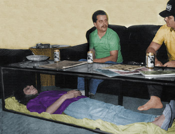 Dead wife as a coffee table