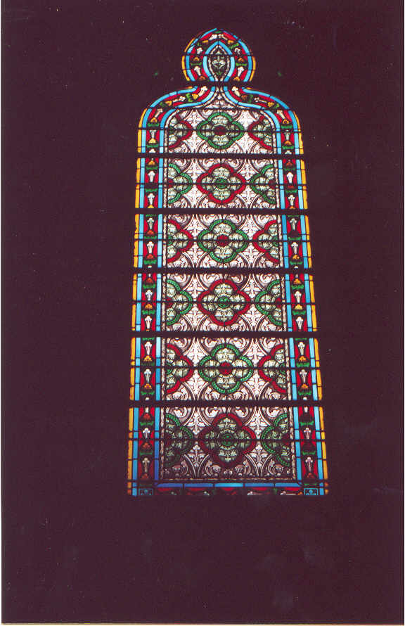 Stained Glass in the Loretto Chapel.