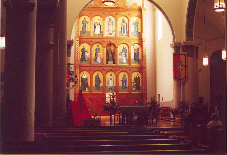 The main altar of St. Francis Cathedral.  Santa Fe.