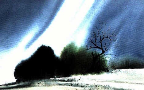 Landscape by Alfredo Liongoren/ Cover Design for Journey: An Autobiography in Verse