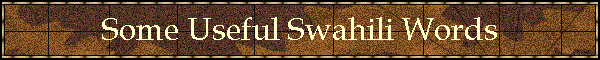 Some Useful Swahili Words