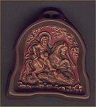Miniature plaque `Saint George and the Dragon` 