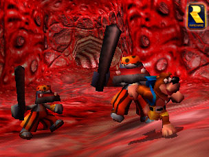 Banjo, turn around and kick their butt!