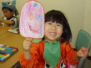 Little Miss Rina Who Was A Pumpkin And Also Made A Pumpkin Mask That She Is Very Proud Of