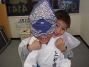 Kenichi Without His Ghost Head On In Behind Hiroyuki With A Blindfold On That We Decided To Alter And Then Take His Picture When He Didn't Know...Cause He Was Blindfolded