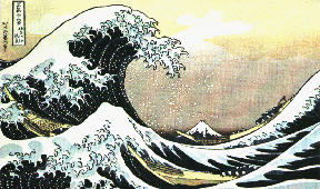 Hokusai's first in '36 Views of Fuji' series