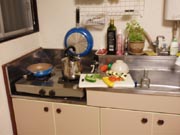 What Making Dinner Looks Like At Michelle's House - Only Tonight There Was Like 3 Times The Amount Of Veggies And Many Tupperware Containers