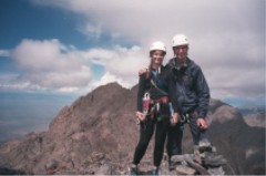 On the summit of Crestone Needle