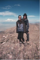 On the summit of Crestone Peak