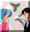 We're under a mistletoe!