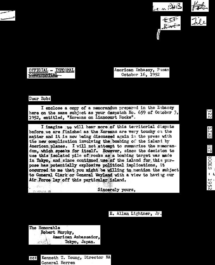 Embassy Letter--10/16/52