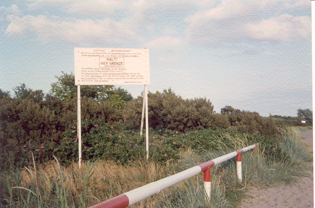 South of the beach.