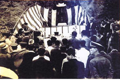 Koreans honoring their dead.