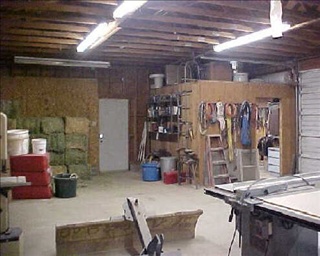 inside barn