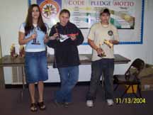Ashley Stevens (1st), Penny Autrey (2nd), Seth Stevens (3rd)
