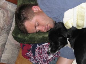 Pic, Jeremy and dog Molly