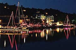 Lights in the harbor