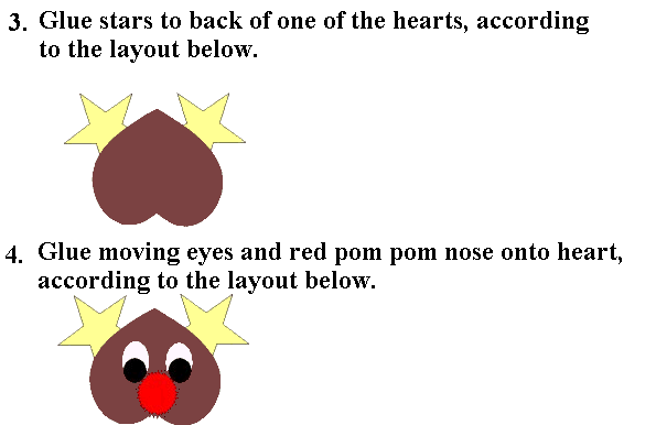 Glue on star antlers and facial features
