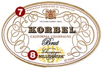 Korbel champagne label.