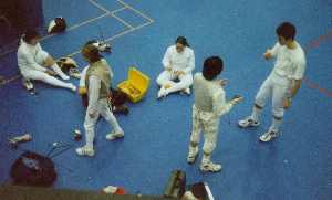 Getting ready between bouts