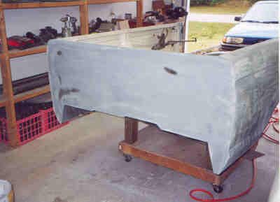 Front of bed smoothed