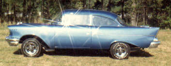 Side view of '57 Chevy taken with star filter