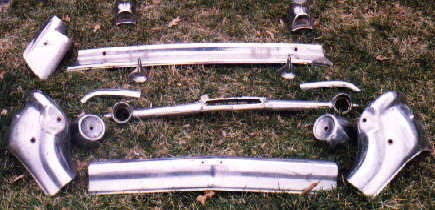 Bumpers and Parts Ready to be Rechromed