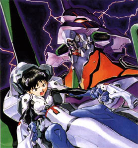 shinji in entry plug and eva unit 01