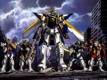 the five gundams