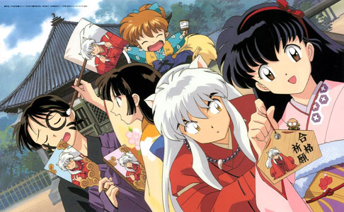 miroku, sango, shippou, kagome, inuyasha