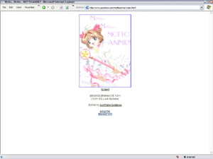 splash page featuring Sakura