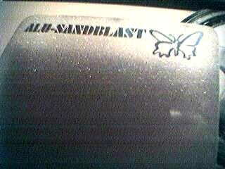 Alu, 1,2mm negativ Sandblast
